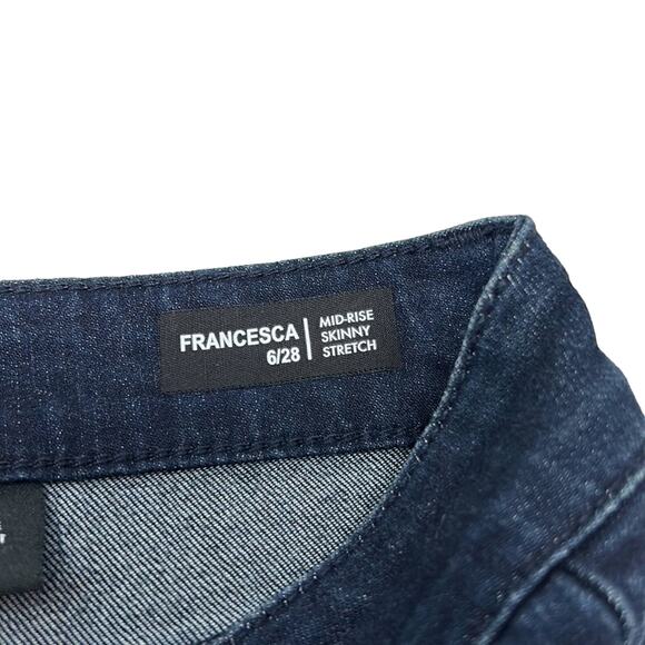 Buffalo David Bitton Francesca Mid-Rise Skinny Stretch Dark Wash Jeans Size 6 - Picture 13 of 16